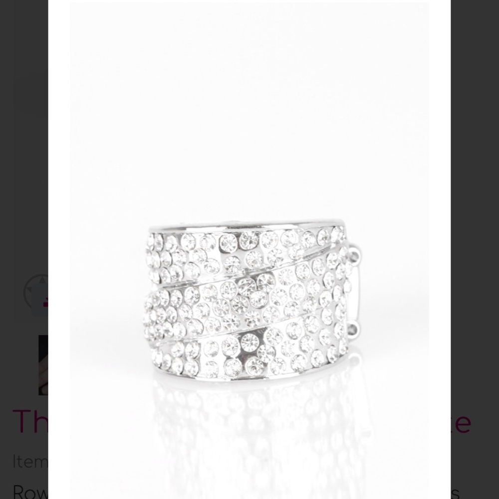 Silver diamond ring - Picture 2 of 2